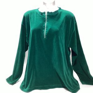 Vintage Erika Velour Long Sleeve Pullover Loungewear XL